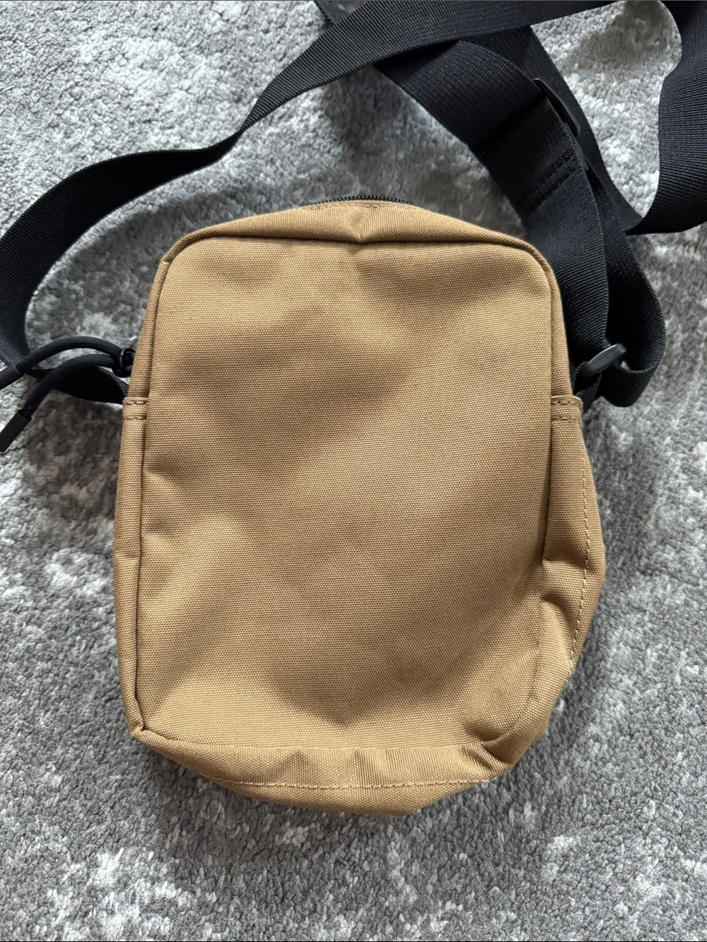 Lacoste Tan and Black Messenger Crossbody Bag